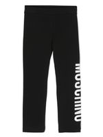 Moschino Kids legging en coton à logo imprimé - Noir