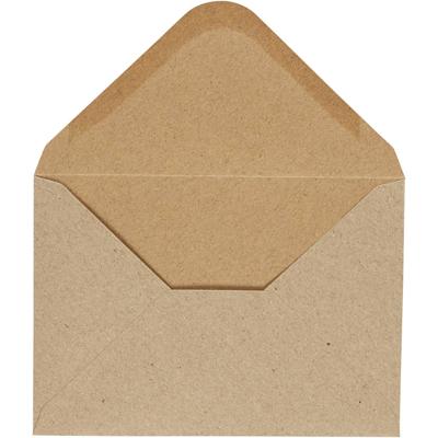 Creativ Company Enveloppen, afmeting envelop 11,5x16 cm, 110 gr, naturel, 10 stuk/ 1 doos