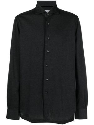 Orian chemise à boutonnière sur le devant - Noir