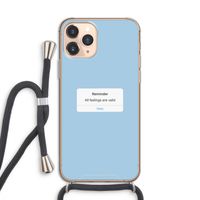 Reminder: iPhone 11 Pro Transparant Hoesje met koord