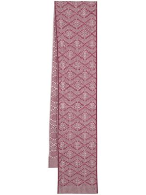 Barrie écharpe en cachemire à motif monogrammé - Rose