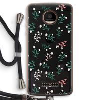 Small white flowers: Motorola Moto Z Force Transparant Hoesje met koord
