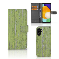 Samsung Galaxy A04s | Samsung Galaxy A13 5G Book Style Case Green Wood - thumbnail