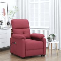 Massagestoel elektrisch stof wijnrood