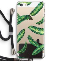 Lange bladeren: iPhone 5 / 5S / SE Transparant Hoesje met koord