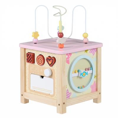 Houten Activiteitenblok Montessori Zintuiglijk Speelgoed voor Peuters vanaf 18 Maanden Educatief Motorisch Blok voor Baby's Leerzaam Speelgoed voor Jongens en Meisjes Motorisch Speelgoed Speelblok