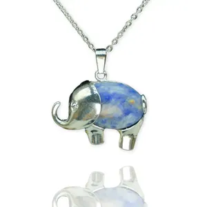 Verstelbare ketting met olifant en sodaliet - Sieraden - Spiritueelboek.nl