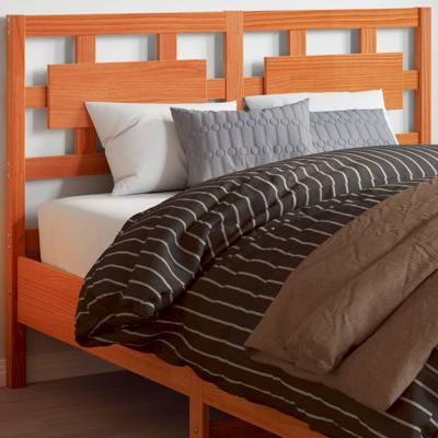 Hoofdbord 135 cm massief grenenhout wasbruin