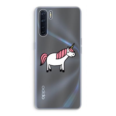 Eenhoorn: Oppo A91 Transparant Hoesje