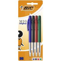 Balpen Bic M10 assorti medium blister ÃƒÆ' 4st