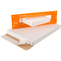 SendProof® Brievenbusdoos | A4 | golfkarton | 350x250x28mm | wit | 25 stuks