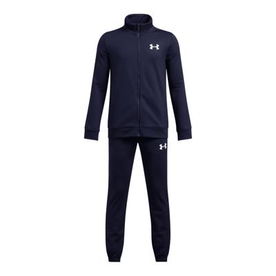 Under Armour Rival Knit Trainingspak Full-Zip Kids Donkerblauw Wit