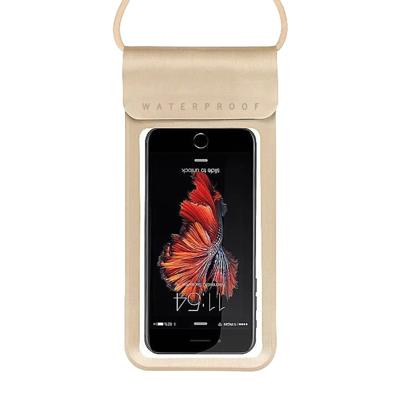Outdoor duiken zwemmen mobiele telefoon touch screen waterdichte tas voor 6 tot 7 inch mobiele telefoon (goud)
