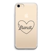 Friends heart black: iPhone 7 Transparant Hoesje