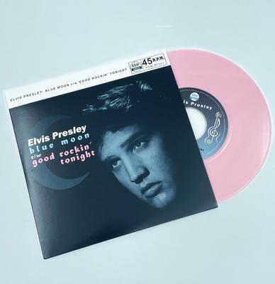 Single: Elvis Presley - Blue Moon / Good Rockin' Tonight (Mono II Stereo) (Pink Vinyl) 45 RPM - Bennies Fifties Exclusive (LP)