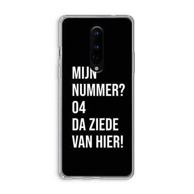 Da ziede van hier - Zwart: OnePlus 8 Transparant Hoesje