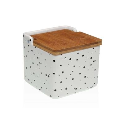 Zoutvaatje met deksel Versa Speckle Keramisch 12,2 x 11,5 x 12,2 cm