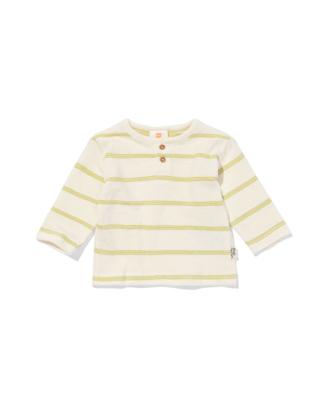 HEMA Newborn T-shirt strepen ecru (ecru)