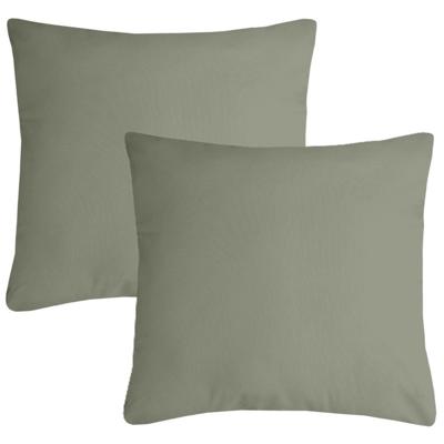 Stof Textile sierkussen Nelson - 2x - groen - 60 x 60 cm - bank kussens - polyester