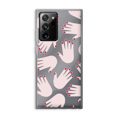 Hands pink: Samsung Galaxy Note 20 Ultra / Note 20 Ultra 5G Transparant Hoesje