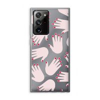 Hands pink: Samsung Galaxy Note 20 Ultra / Note 20 Ultra 5G Transparant Hoesje
