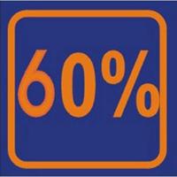 Raambiljet 60% afmeting 24x23 cm.