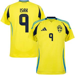 Zweden Shirt Thuis 2024-2025 + Isak 9
