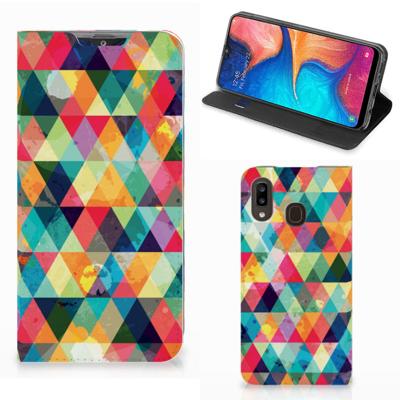 Samsung Galaxy A30 | Hoesje met Magneet | Geruit