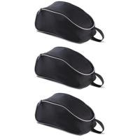 Kimood Schoenentas reizen - 3x - 9 liter - zwart - 38 x 20 x 14 cm - schoenen opbergen