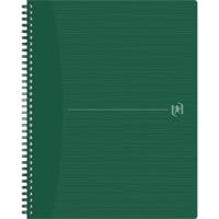 Oxford Origin spiraalschrift, ft A4+, 140 bladzijden, geruit 5 mm, groen