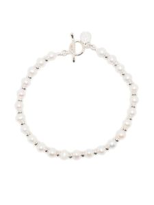 DOWER AND HALL bracelet de perles à fermoir T - Blanc