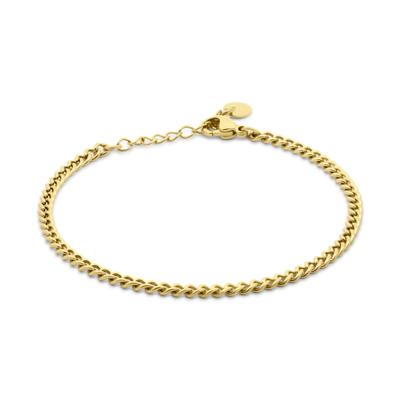 Schakelarmband gourmet chain - Stainless steel - Goud