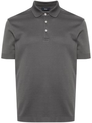 Herno polo en coton à boutonnière - Gris