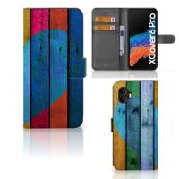 Samsung Galaxy Xcover 6 Pro | Book Style Case | Wood Heart - Cadeau voor je Vriend