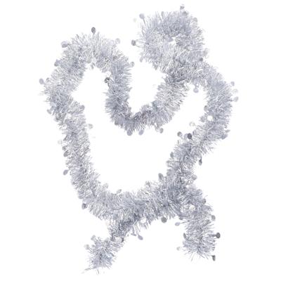 Folieslinger - zilver - folie - 8 cm x 2 m - kerstboom decoratie/kerstslinger Folieslinger - zilver - folie - 8 cm x 2 m - kerstboom decoratie/kerstslinger