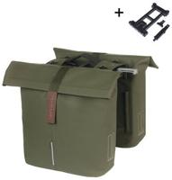 Basil Double bag city pan.mik 2.0 moss green - thumbnail
