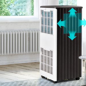 Mobiele 4-in-1 Airconditioning 2,64 kW Koel- en Ventilator- en Ontvochtigings- en Slaapmodus Smart APP 24-uurs Timer Wifi Afstandsbediening