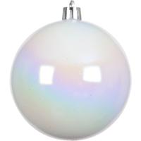 Decoris kerstballen - 32x - wit parelmoer - 4 cm - kunststof - kerstballen set