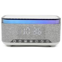 Denver CRQ-225 Wekkerradio FM Bluetooth, MP3, SD, FM, AUX Draadloos opladen, Wekfunctie Grijs