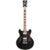 D&apos;Angelico Premier Mini DC Solid Black semi-akoestische gitaar