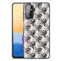 Samsung Galaxy M52 Dierenprint Telefoonhoesje Salamander Grey