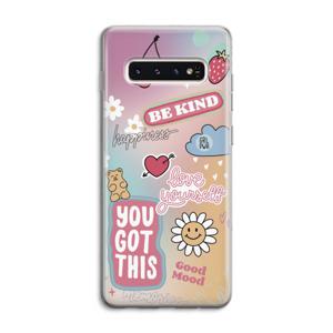 Positivity: Samsung Galaxy S10 4G Transparant Hoesje