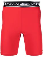 Diesel short de cyclisme à ceinture à logo - Rouge