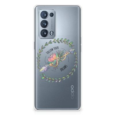 OPPO Reno 6 Pro Plus 5G Telefoonhoesje met Naam Boho Dreams