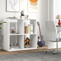 4-Cubus Plank 2-Niveau Boekenkast Anti-Kantel Kit Vrijstaande Boekenkast Rustieke Stijl Open Display Plank voor Kantoor Woonkamer