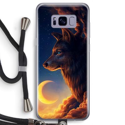 Night Guardian: Samsung Galaxy S8 Transparant Hoesje met koord