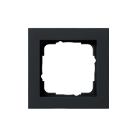 Gira E2 Afdekraam 1-voudig - Systeem 55 Zwart Mat (021109)