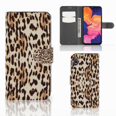 Samsung Galaxy A10 | Telefoonhoesje | Met pasjeshouder | Leopard