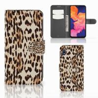Samsung Galaxy A10 | Telefoonhoesje | Met pasjeshouder | Leopard