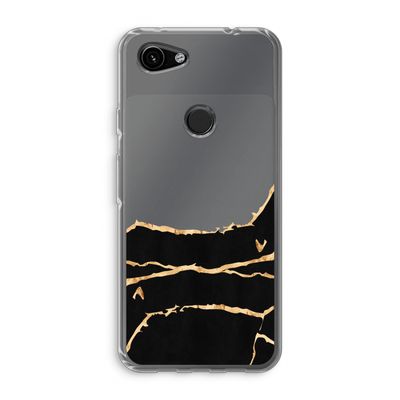 Gouden marmer: Google Pixel 3a Transparant Hoesje